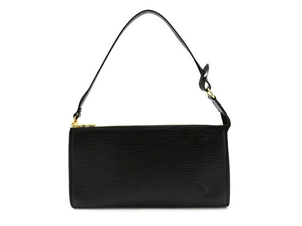 LOUIS VUITTON Bag Pochette Accessoires Pouch Clutch handle Epi Noir Black